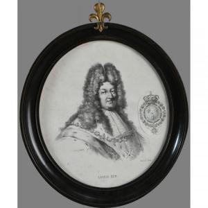 ANONYMOUS,Louis XIV en buste avec son manteau et ses armoiries,Herbette FR 2017-09-24