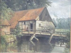 ANONYMOUS,Mühle am Flussufer,20th century,Auktionshaus BLANK DE 2007-06-09