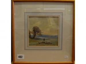 ANONYMOUS,man driving sheep,Smiths of Newent Auctioneers GB 2009-07-17