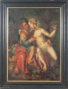 ANONYMOUS,Man with nude female,Alderfer Auction & Appraisal US 2008-09-12