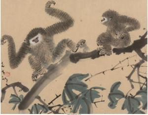 ANONYMOUS,Monkey on Branches,20th Century,Heritage US 2017-09-12