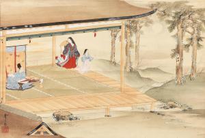 ANONYMOUS,moonlit scene from Genji Monogatari (The Tale of G,19th/20th century,Bonhams GB 2019-05-16