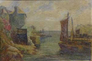 ANONYMOUS,Moored Fishing Boats in a Coastal Village,1909,David Duggleby Limited GB 2018-02-03