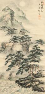 ANONYMOUS,Mountainous landscape and pine trees,888auctions CA 2018-04-12