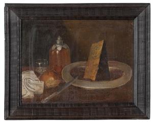 ANONYMOUS,Natura morta con formaggio, bottiglia, coltello e pane,Wannenes Art Auctions IT 2015-12-02