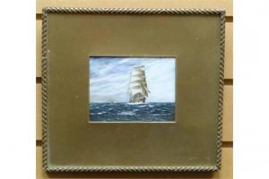 ANONYMOUS,Nautical scene with galleon and liner at sea,Rogers Jones & Co GB 2015-04-24