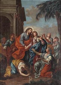 ANONYMOUS,Neutestamentarische Szene mit Christus und Maria,DAWO Auktionen DE 2016-04-23