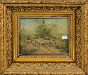 ANONYMOUS,Paysage avec berger et ses moutons,Rops BE 2015-12-13