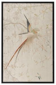 ANONYMOUS,Plumage among smaller birds within floral,Brunk Auctions US 2018-11-15