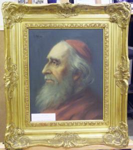 ANONYMOUS,Porträtt av man med skägg.,Auktionskompaniet SE 2007-09-16