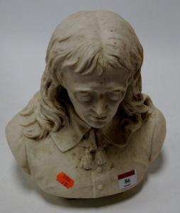 ANONYMOUS,Portrait bust of Milton,1866,Lacy Scott & Knight GB 2017-08-05