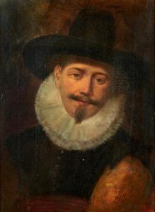 ANONYMOUS,Portrait d'homme au chapeau,Aguttes FR 2017-12-20