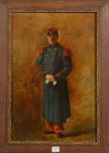 ANONYMOUS,Portrait d'un militaire en pied,1900,De Maigret FR 2018-09-21