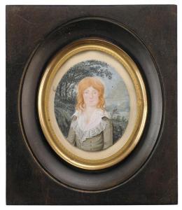 ANONYMOUS,Portrait eines Jungen mit rötlichem Haar vor Lands,1801,Nagel DE 2017-06-29