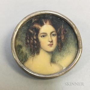 ANONYMOUS,Portrait Miniature Brooch of a Woman,Skinner US 2018-03-15