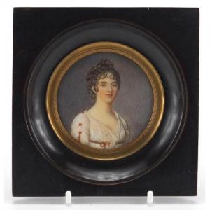 ANONYMOUS,portrait miniature of a court lady,19th century,Eastbourne GB 2018-05-10