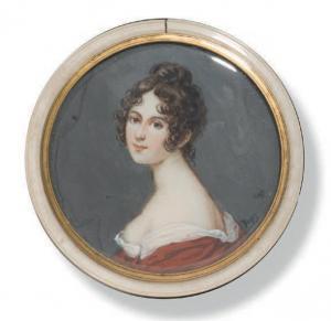 ANONYMOUS,Portrait miniature rond peint représentant Madame Récamier,1900,Neret-Minet FR 2017-05-17