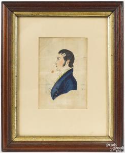 ANONYMOUS,portrait of a gentleman,1840,Pook & Pook US 2018-04-14