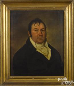 ANONYMOUS,portrait of a gentleman,1830,Pook & Pook US 2018-09-15