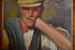 ANONYMOUS,portrait of a man wearing a cloth cap,20th Century,Lawrences of Bletchingley GB 2017-10-17