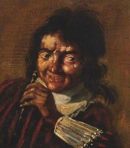 ANONYMOUS,Portrait of a man with an arch smile,19th century,Bruun Rasmussen DK 2019-01-28