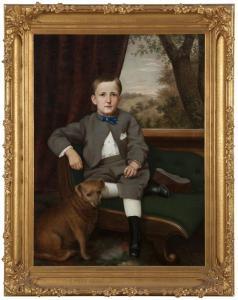 ANONYMOUS,Portrait of a young boy and his dog,John Moran Auctioneers US 2013-07-30