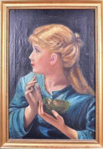 ANONYMOUS,Portrait of a young girl,20th century,Dawson's Auctioneers GB 2018-06-23