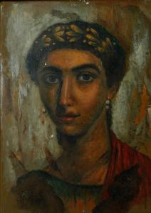 ANONYMOUS,Portrait of a young girl in the style of 'Fayum',Florence Number Nine IT 2015-02-06