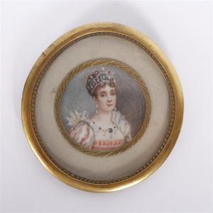 ANONYMOUS,Portrait of Josephine with crown and jewels,Ripley Auctions US 2016-06-25