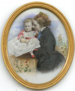 ANONYMOUS,Portrait of Mother &amp; Child seated on a pier ne,Fonsie Mealy Auctioneers IE 2018-07-10