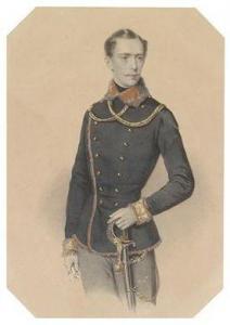 ANONYMOUS,Portrait of the young Kaiser in Hungarian Uniform,1855,Palais Dorotheum AT 2012-05-08