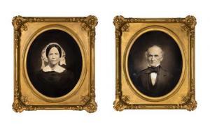 ANONYMOUS,Portraits of a man and woman.,19th century,Hindman US 2019-04-17