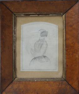 ANONYMOUS,PROFILE PORTRAIT OF A LADY HOLDING A HYMNAL,Stair Galleries US 2010-03-27