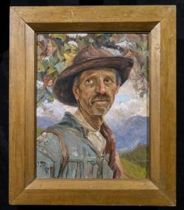 ANONYMOUS,Ritratto di contadino con cappello,Capitolium Art Casa d'Aste IT 2018-12-19