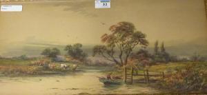 ANONYMOUS,River scene with Cattle Watering,David Duggleby Limited GB 2016-04-16
