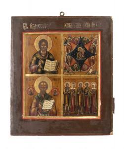 ANONYMOUS,Russian quadruple icon with Christ Pantokrator,Bruun Rasmussen DK 2019-08-08