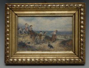 ANONYMOUS,rustic children larking on the moors with a do,Bamfords Auctioneers and Valuers 2019-01-23