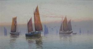 ANONYMOUS,Sailing boats at Sunset,Mossgreen AU 2010-08-30