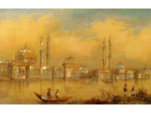 ANONYMOUS,Scene on a Turkish river with boating figures
and ,Golding Young & Co. GB 2009-08-05