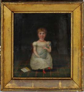ANONYMOUS,Seated girl holding doll,CRN Auctions US 2015-04-26