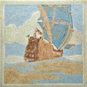 ANONYMOUS,Ship tile, Marblehead,Rago Arts and Auction Center US 2015-03-27