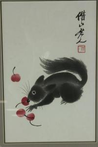ANONYMOUS,Squirrel eating cherries,888auctions CA 2015-09-10