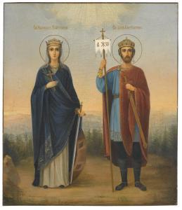ANONYMOUS,St Ekaterina and St Konstantin,1890,Sotheby's GB 2013-11-26