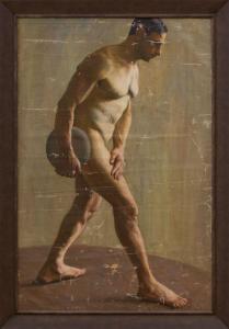 ANONYMOUS,STANDING MALE NUDE WITH DISC,Stair Galleries US 2016-09-24