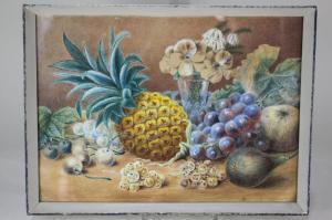 ANONYMOUS,still life of flowers beside a pineapple and other fruits,Henry Adams GB 2018-10-10