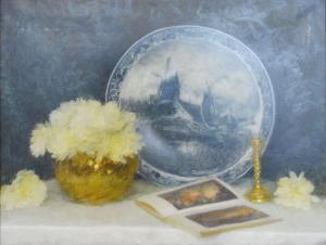 ANONYMOUS,Still Life Study Of A Delft Plate Upon A Table wit,1999,Jacobs & Hunt GB 2018-11-02
