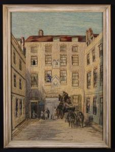 ANONYMOUS,Street Scene depicting figures unloading a horse d,Wilkinson's Auctioneers GB 2018-06-24