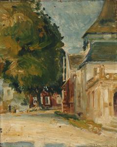 ANONYMOUS,Street view in France,19th century,Bruun Rasmussen DK 2019-07-01