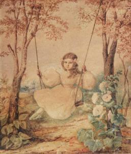 ANONYMOUS,STUDY OF A GIRL ON A SWING,1800,Mallams GB 2017-09-27