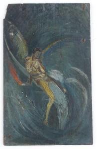 ANONYMOUS,surrealist study, figure riding a dolphin,20th century,Burstow and Hewett GB 2019-02-20